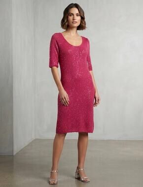 NWT Vero Moda Knitted Leilani Half Sleeve Sequin Dress